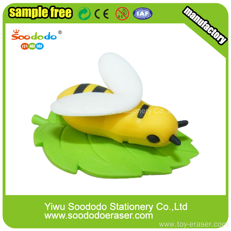 New Product 3D Honeybees Eraser Animal Erasers