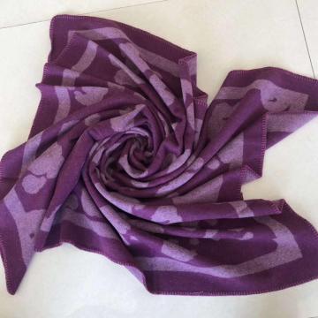 factory Wholesale Woolen Wool Jacquard Multicolor Blanket