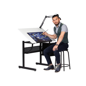 Adjustable Modern Lifting Wooden Drawing Table: An Ideal Artist Desk
