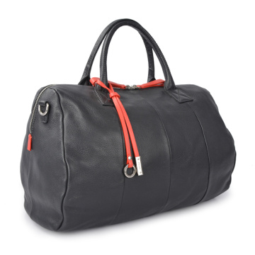 Zipper Leather Weekender Bag Carryon Bag Unisex