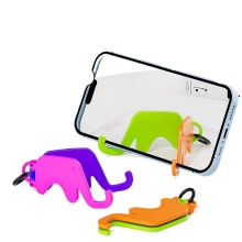 Keychain Elephant-Shaped Foldable Mobile Phone Stand: A Creative Desktop Accessory