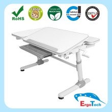 Metal and Wood Height adjustable Single Student Desk