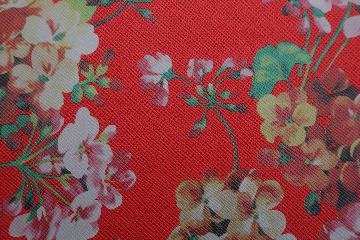 Blumendruck Pu-Leder-Edit Flower Print Pu Leather-Edit