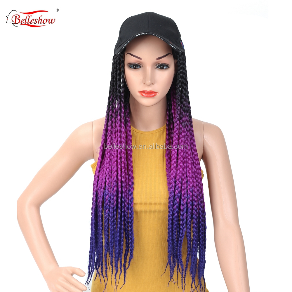 Hot sell Synthetic Ombre Braiding Hair crochet twists ombre jumbo braid black basketball hat   3x box braids hair