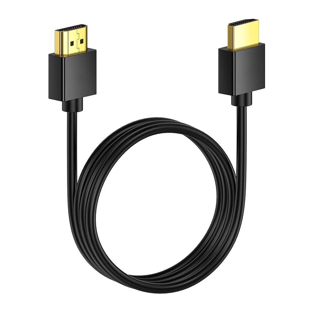 Slim HDMI Cable with Low Profile and Gold-Plated 4K Support