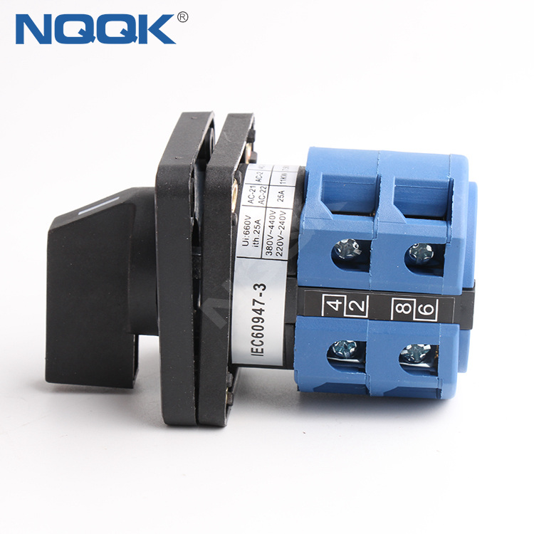 LW28-25A 2 position 2P rotary cam switch for electric motors
