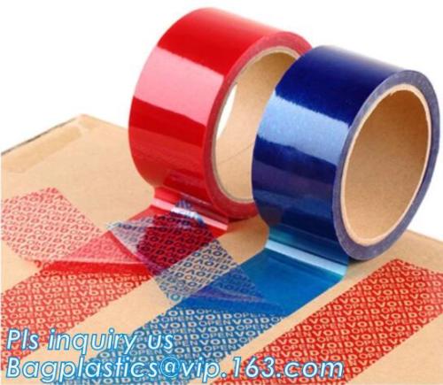 warranty void bag tape for bag sealing, Security Void Packaging Tape for custom use tape, void seals security tape tamper eviden