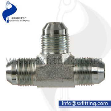 Hydraulic adapter three way flare fittings