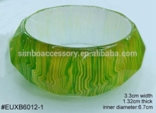 2016 new resin bangle with wood grain pattern,lucite bangle by insert,acrylic bangle,plastic bangle bracelet,resin jewelry