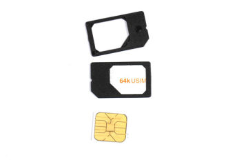 Black Regular Micro Sim Card Adaptor / Micro Sim Card Adapter 3ff - 2ff