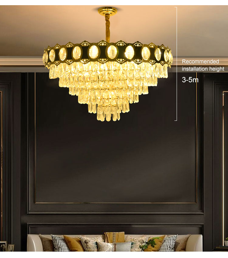 Photo inspiration: Gallery Detail: Modern Luxury Hotel Crystal Chandeliers For High Ceilings In Living
