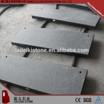 nice custom G684 flamed and brushed interior granite stone stair treads