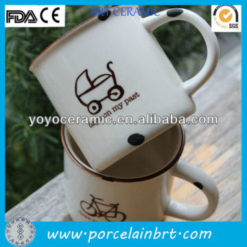 high quality white porcelain promotional gifts advertising mugs