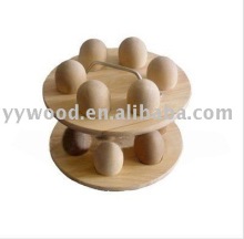wooden egg holder