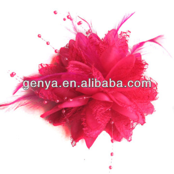 Fashion feather flower bridal hair pin