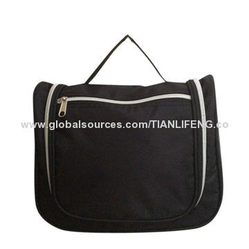 Waterproof nylon toiletry bag, high capacity