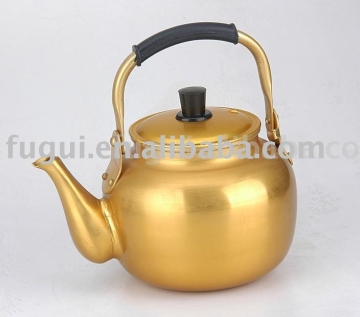 yellow aluminum kettle