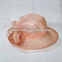Fancy Sinamay Fabric Hat with Flower Decorated