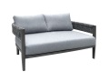 Patio Deep zitplaatsen TEAK PE Wicker Outdoor Sofa