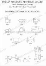Aluminium profile for Aluminium Windows in Ecuador Colombia Peru