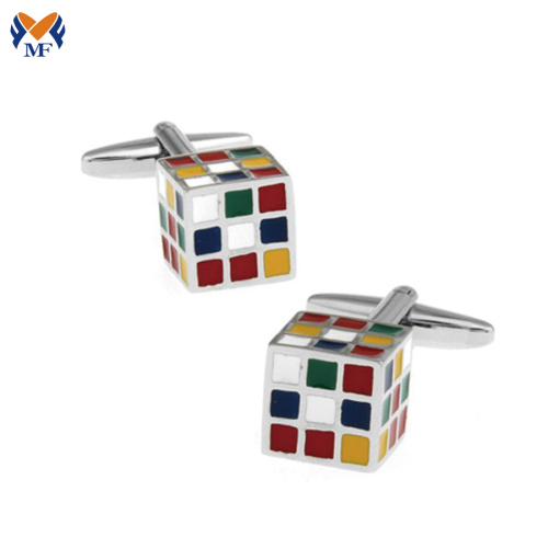 Metal brand dice cufflink for mens shirts