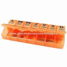 Pillbox, 7 Days Design, Made of PP, Ideal for Promotional Purposes