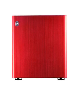 Vertical Itx Aluminium Computer Case Red Gold , Small Computer Cases