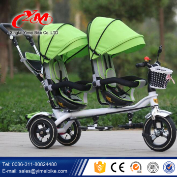 CE customized baby twins tricycle/two seats baby tricycle/twin baby tricycle for sale