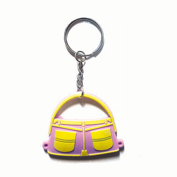 Soft Plastic Rubber Customizable Keychains