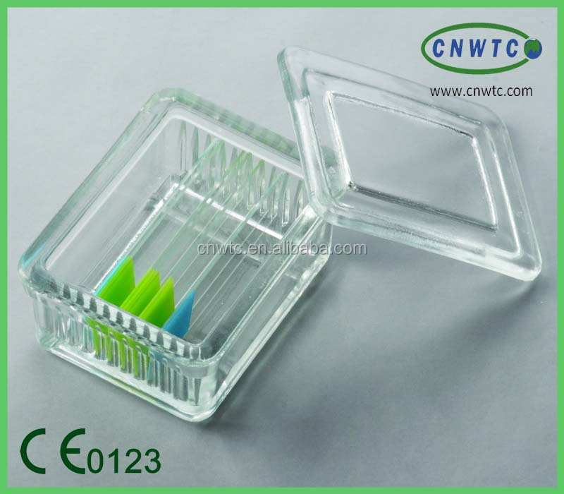 lab glass slide staining jar 30 place