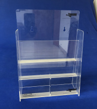 3-Pocket Clear Wall-Mounted A4 Acrylic File Holder