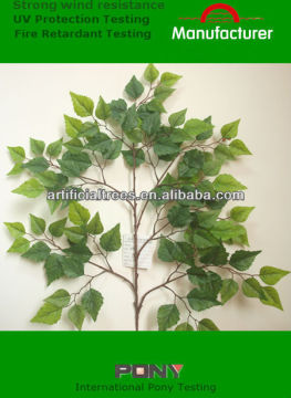Artificial white birch tree leaves/fake birch leaf /fake Betula leaves/plastic birch leaf fronds