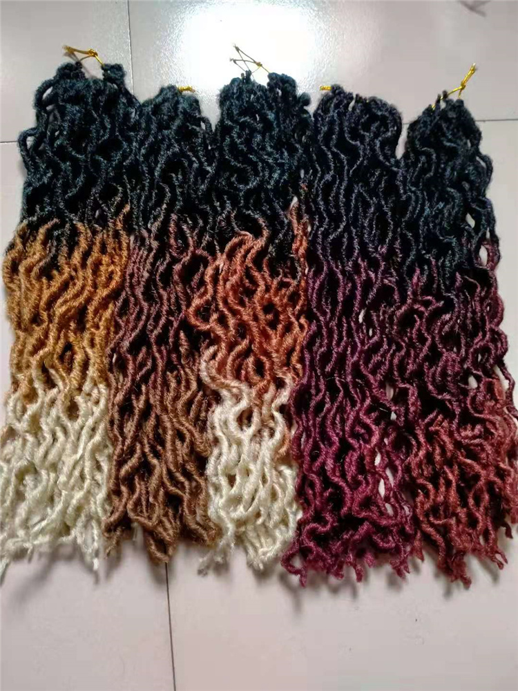 Gypsy Locs Crochet Braids Bohemian Locs Wavy Goddess Faux Locs Boho Synthetic Twist hair Dreadlock Braiding Hair