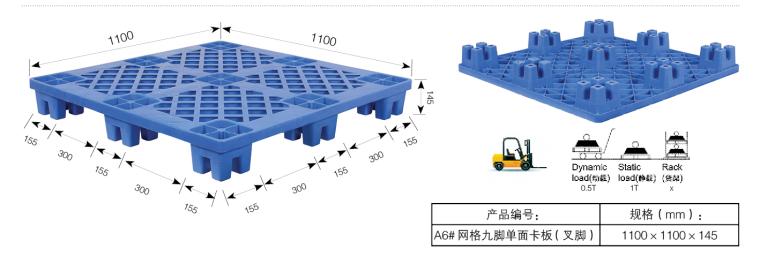 Nine Feet Plastic Pallet