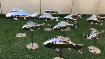 Wholesale stainless steel fish sculpture