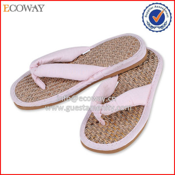 Wholesale Hotel Beach Flip Flop Personality Straw Mat Slipper