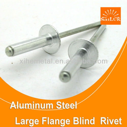 Aluminum Large flange head rivets wider grip range