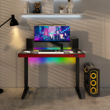 Electric Adjustable Gaming Desk LED Table