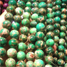 2019 Wholesale price of green jasper stone natural stone green imperial jasper beads for bracelet making