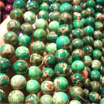 2019 Wholesale price of green jasper stone natural stone green imperial jasper beads for bracelet making