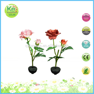 Garden lighten flowers solar rose stake