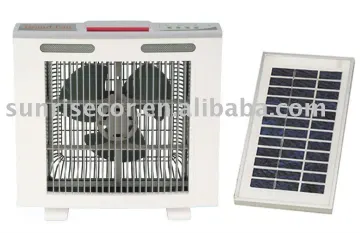 desk sun fan with solar panel