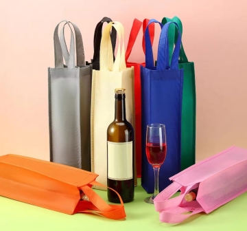 Promotion non-woven red wine bags