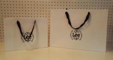 White Printed Logo Paper Handbag