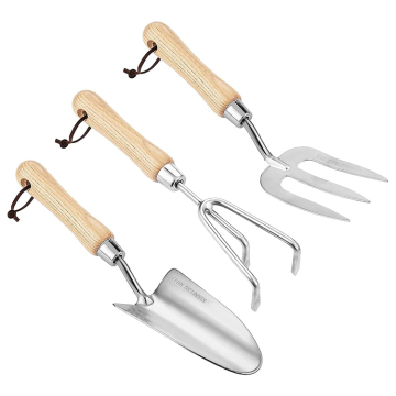 3pcs stainless steel Garden Tool Set heavy duty garden hand tools set Hand rake Hand Fork Trowel agricultural tools
