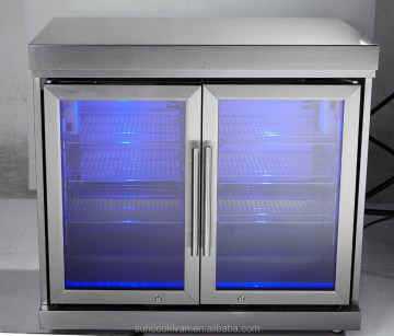 Twin Stainless Steel Outdoor Fridge Cabinet