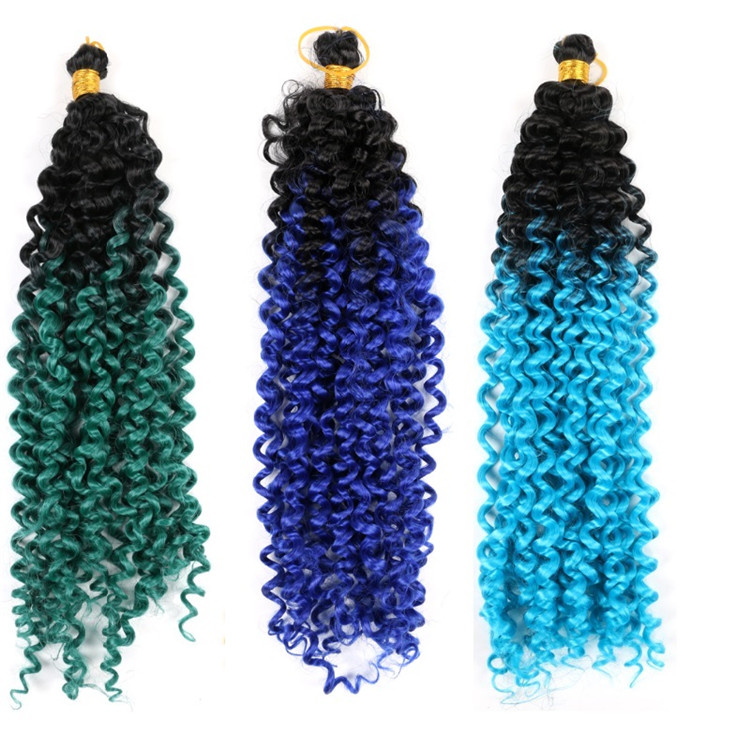 Wholesale Curly Crochet Braiding Hair Water Wave Pre stretched Hair Braid Synthetic Hair Extension