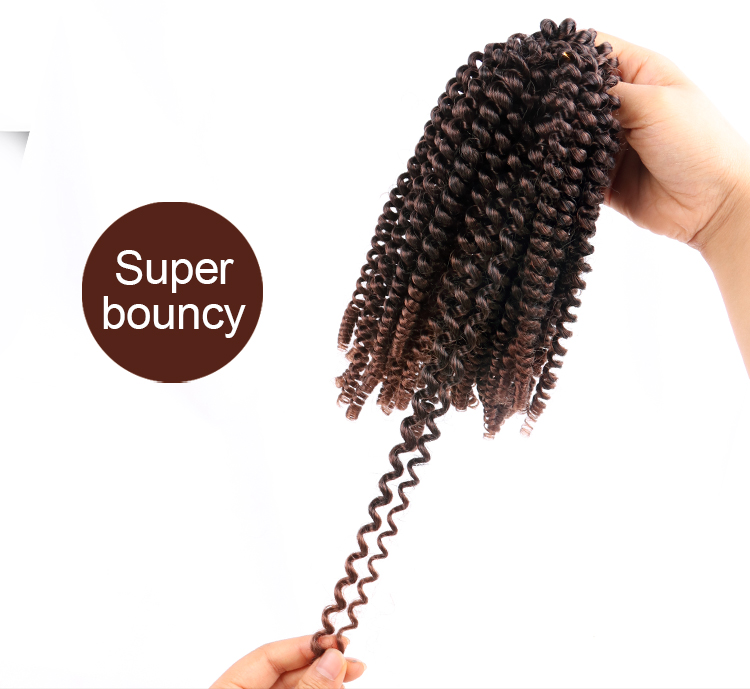 100% Kanekalon Spring Twist 8 Inch 12" Synthetic Nubian Braid Extension Kenya Crochet Braids 350 Red Spring Twist Hair