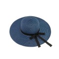 Cappello di paglia larga bowknot pieghevole estate