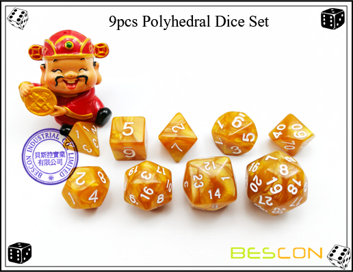 9pcs Dados Polyhedral Set-5 9pcs Polyhedral Dice Set-5
